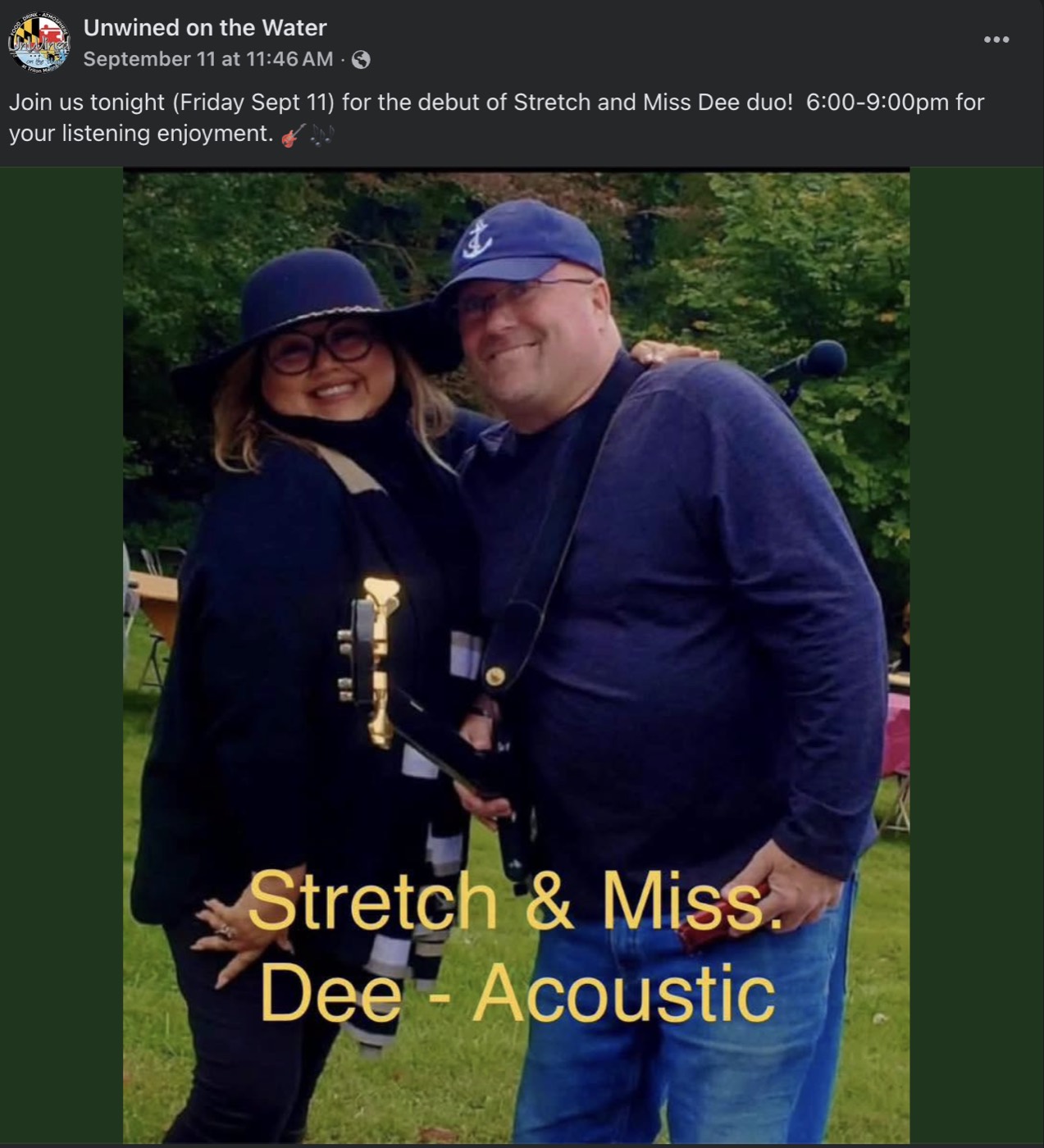 Acoustic duo Stretch and Miss Dee